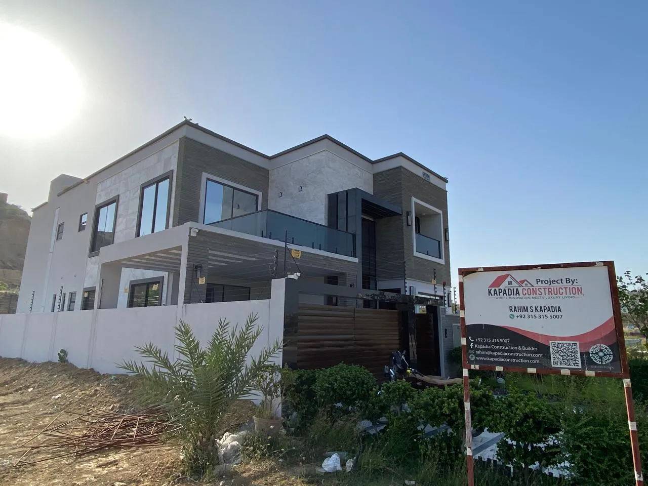 Kapadia Construction villa exterior during completed project delivery